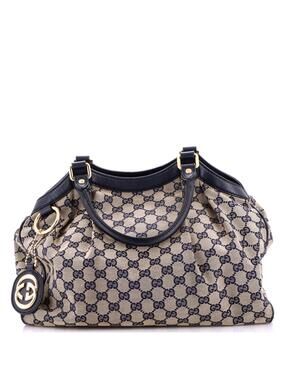 Gucci Sukey Tote Gg Canvas With Leather #368709G98B